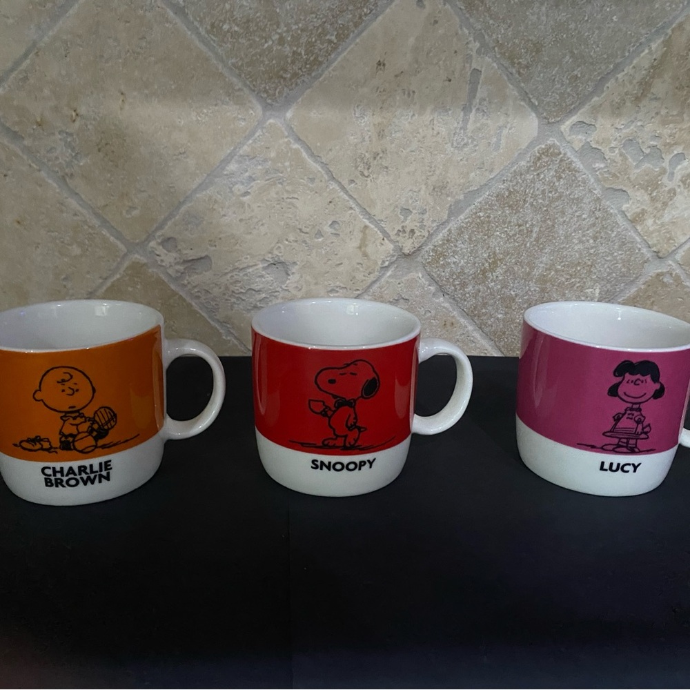 Excelsa Peanuts Milk Cup Set of 3 5oz each EUC